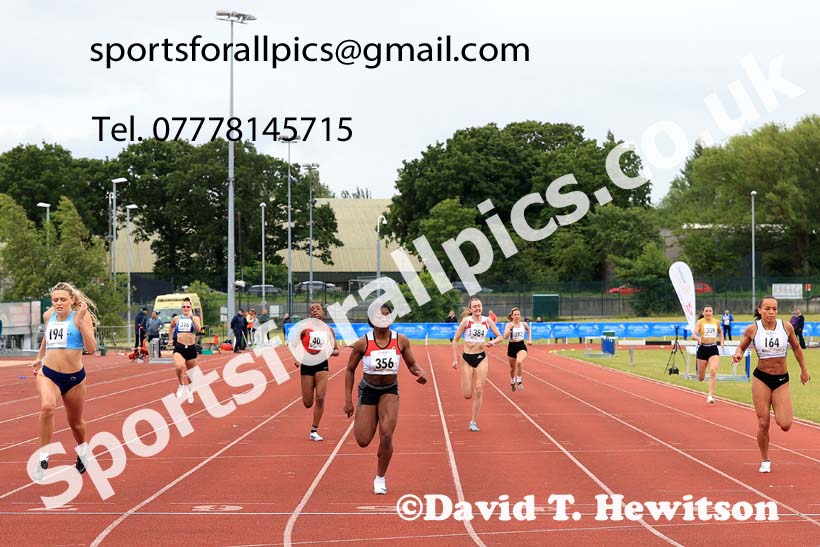 Senior Womens 200 metres, 2024 Northern Senior and Under-20s Track and Field Champs, Middlesbrough.  Photo: David T. Hewitson/Sports for All Pics
